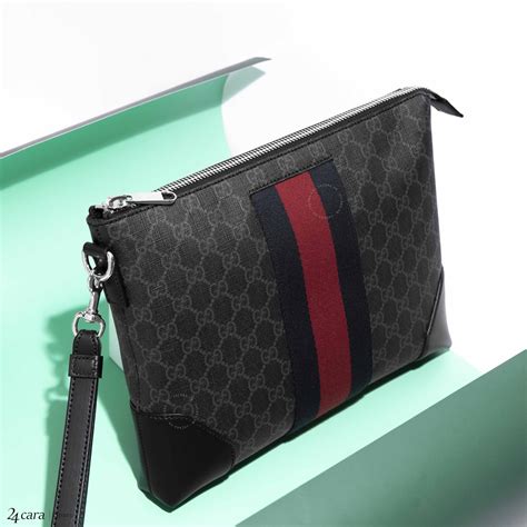 gucci supreme web pouch